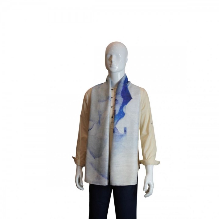 Long raw silk scarf - Angel  45*180 cm